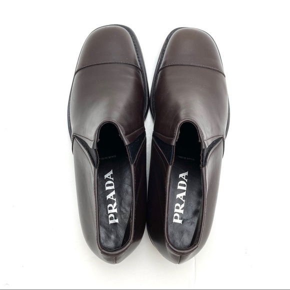 Prada Cup-toe Chelsea Ankle Boot Brown - Picture 7 of 12